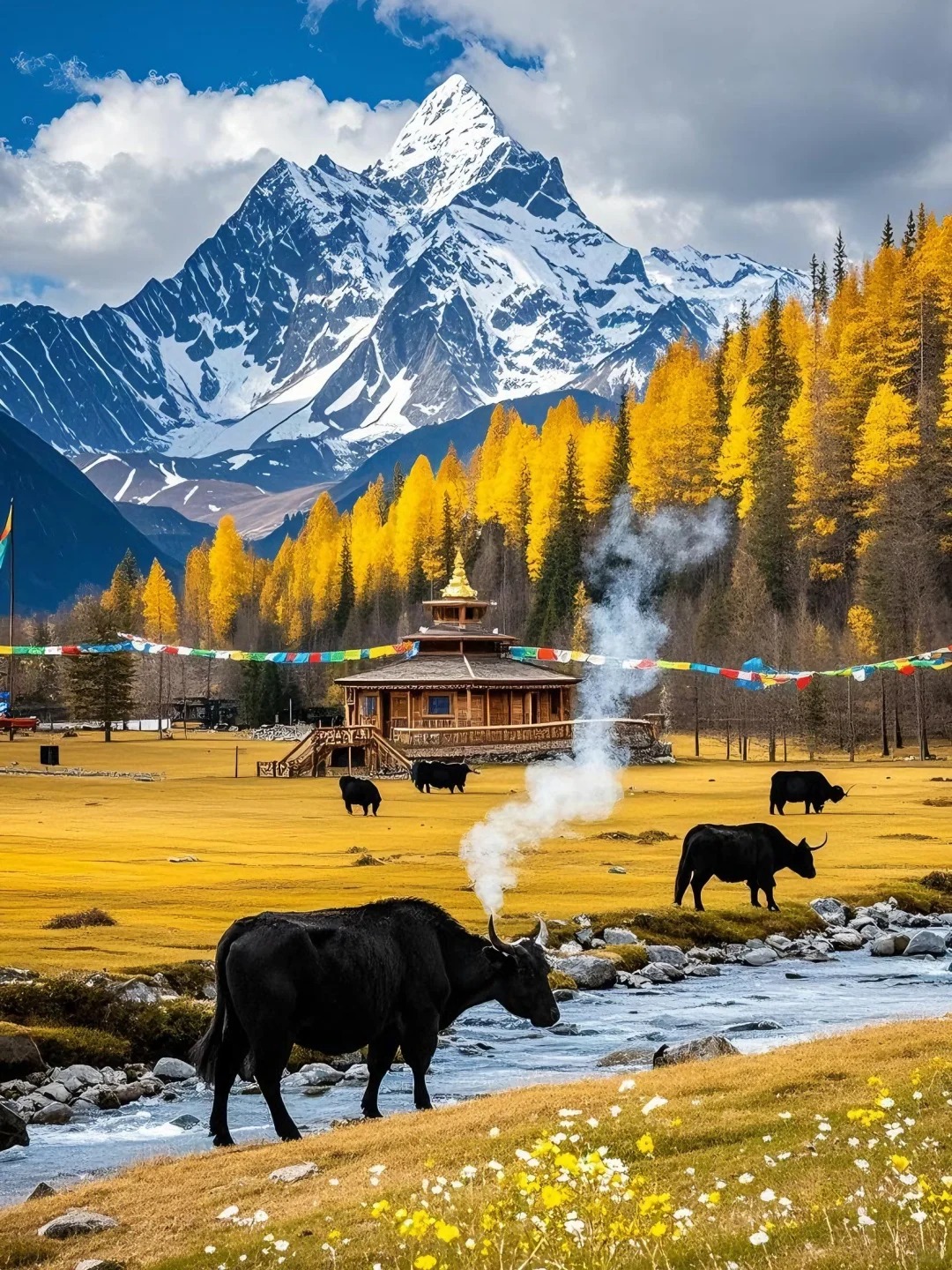 🏔️春日稻城亚丁,人间仙境不过如此_1_众山_稻城亚丁-川西-国庆特辑-来自52tours 我爱旅游网